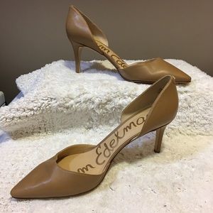 Sam Edelman TELSA Leather d'Orsay Pump Camel 10.5